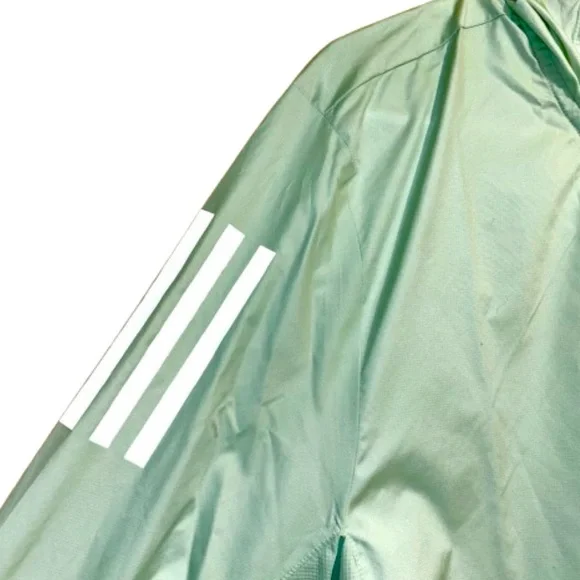 NWT Adidas Women's Small Green WIND.RDY Zip Up Hooded Sporty Windbreaker Jacket - Picture 8 of 16